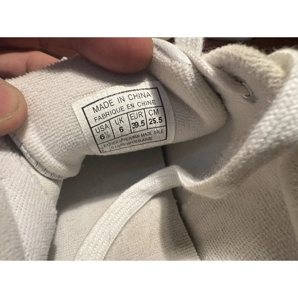 Polo Ralph Lauren Women's 6.5 White Leather Sneakers Low Top Lace Up Pony Logo